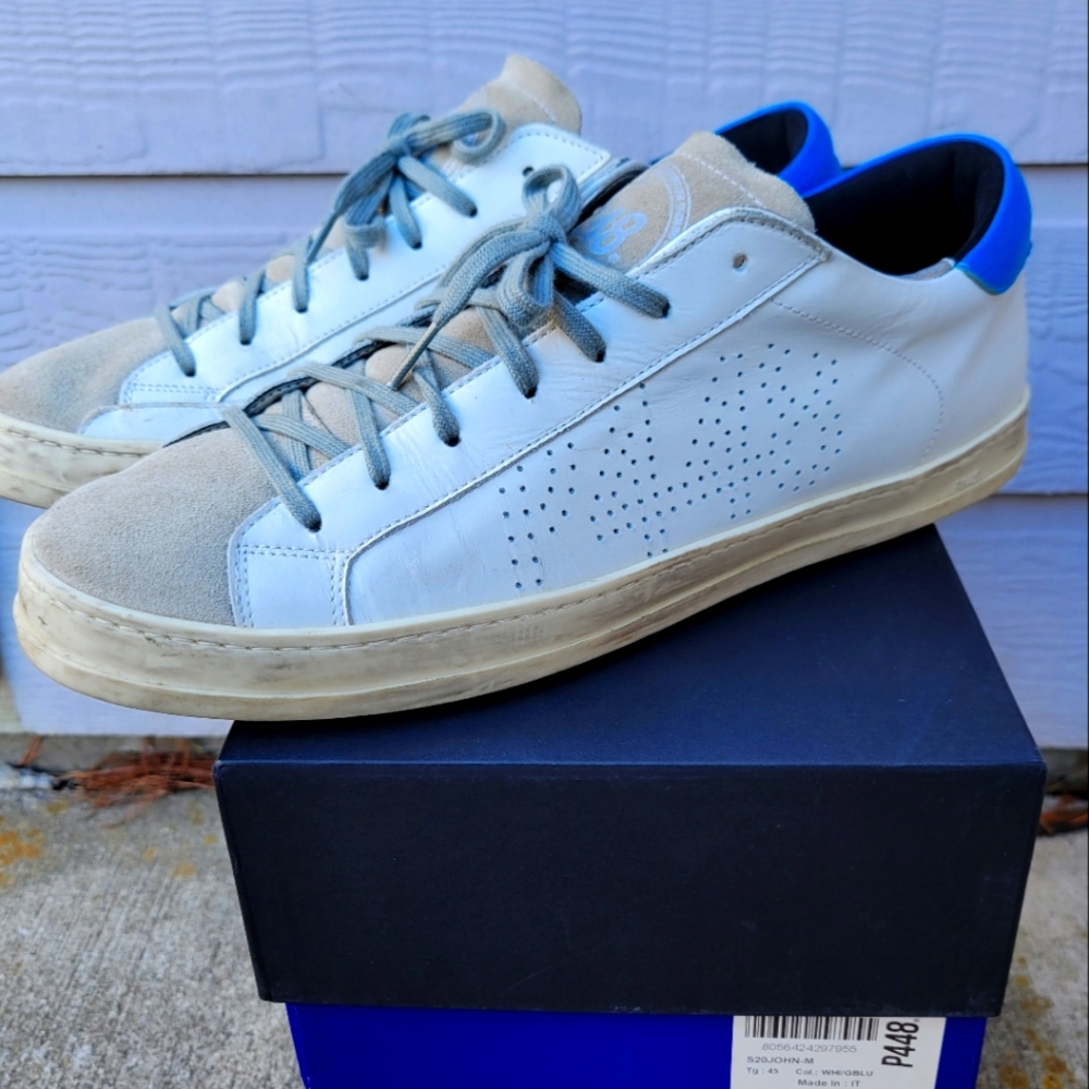 P448 John Whi/GBlu Sneakers size 45
